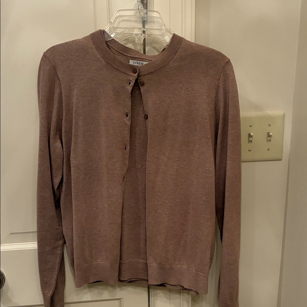 J Crew classic cardigan and shell set